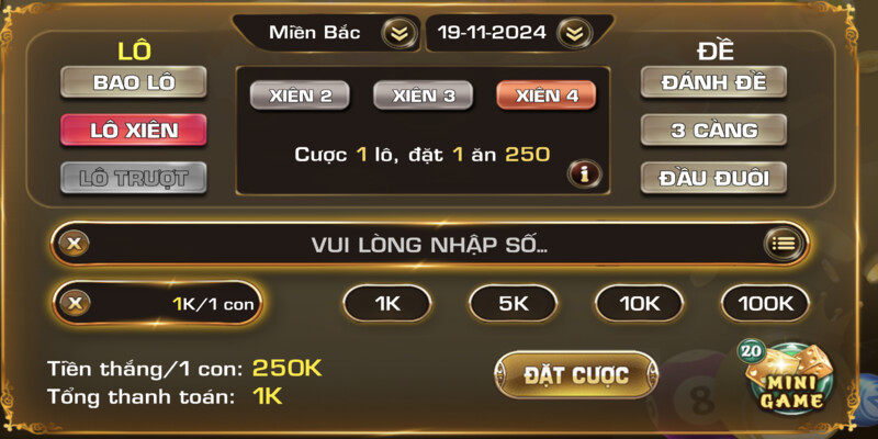 Đánh lô xiên tại sảnh lô đề Iwin 