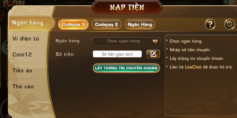 Nạp Tiền Iwin - Hướng Dẫn Bet Thủ Chuyển Tiền Nhanh 2 Hình thức nạp tiền Iwin club